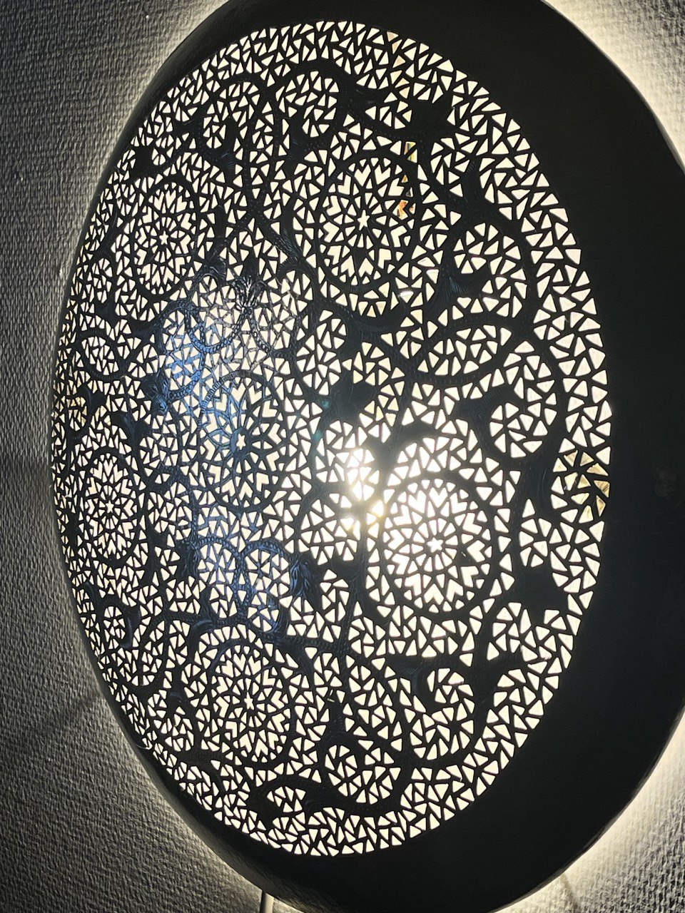Silber 60x60 Orientalische Wandlampe Handgefertigte aus Kupfer
