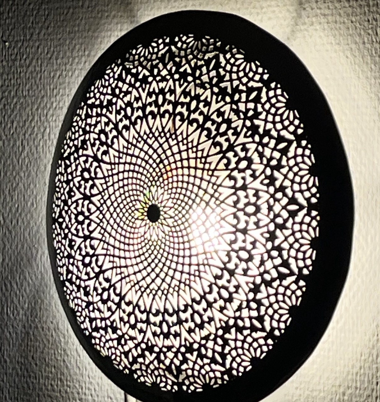 Orientalische Wandlampe Handgefertigte aus Messing 30x30 cm Farbe Silber