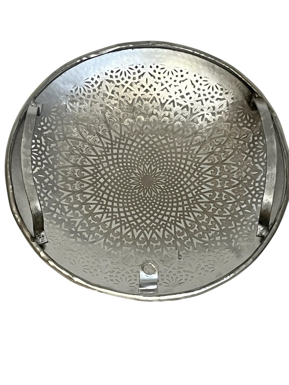 Orientalische Wandlampe Handgefertigte aus Messing 30x30 cm Farbe Silber