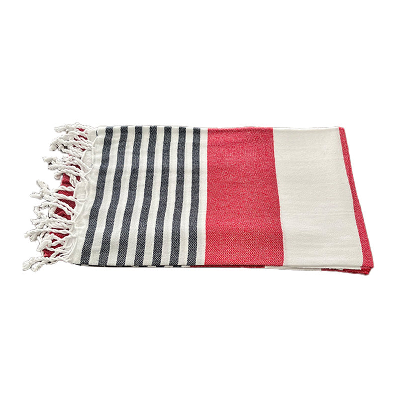 Deluxe Hamam-, Strand- und Saunatuch 100 x 180 cm, 100% Baumwolle-Rot