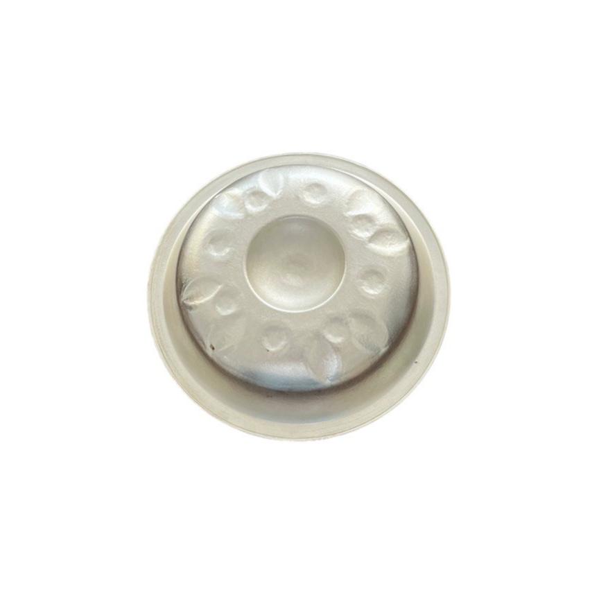 Orientalische Deluxe Hamamschale aus Kupfer in Silberoptik, 21 cm, handgefertigt in der Türkei, ideal als dekorative Wasserschale oder für Hamam-Rituale. bottom