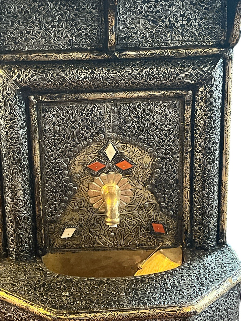 Orientalische Handgefertigt Messing-Brunnen Wasserfall