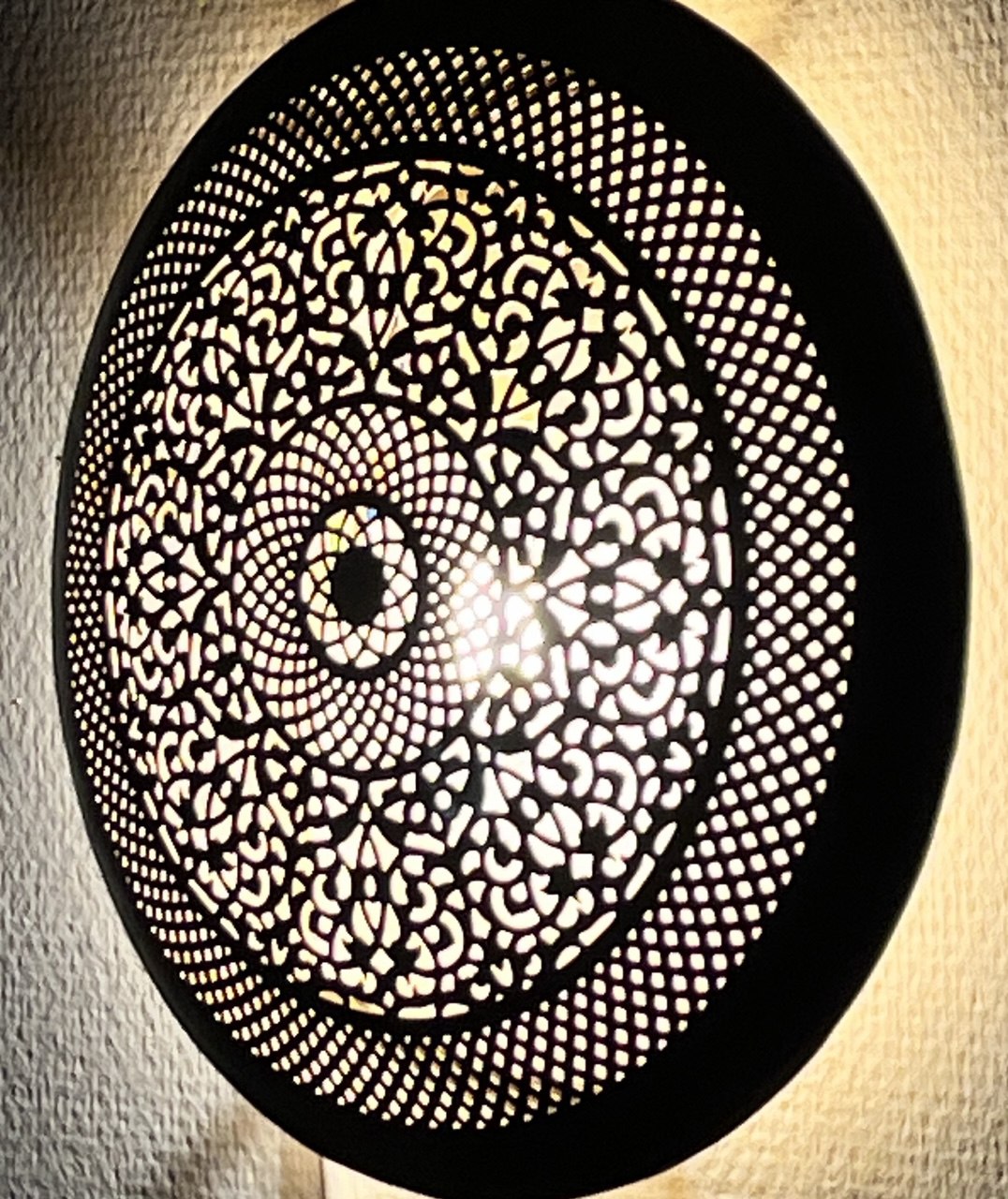 Orientalische Wandlampe Handgefertigte aus Messing 30x30cm Farbe Gold Aus Marrakesch
