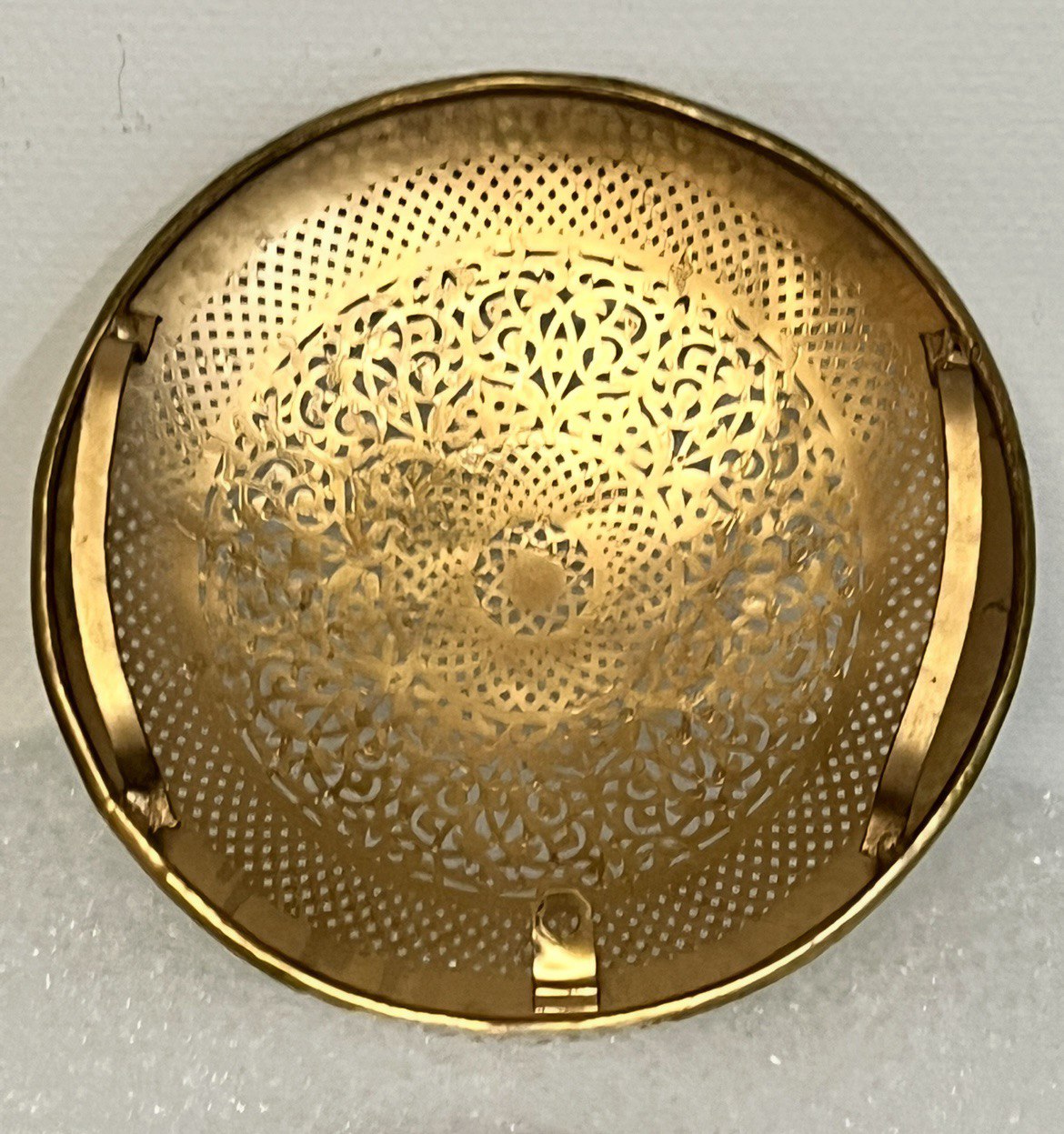 Orientalische Wandlampe Handgefertigte aus Messing 30x30cm Farbe Gold Aus Marrakesch