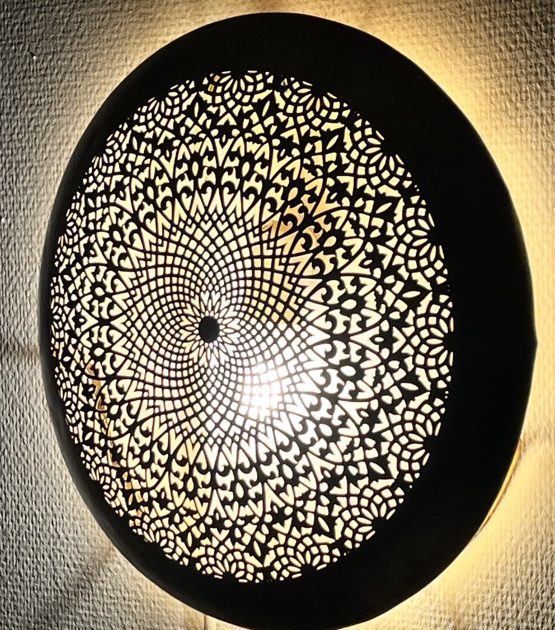 Orientalische Wandlampe Handgefertigte aus Messing 40x40cm Farbe Gold Aus Marrakesch