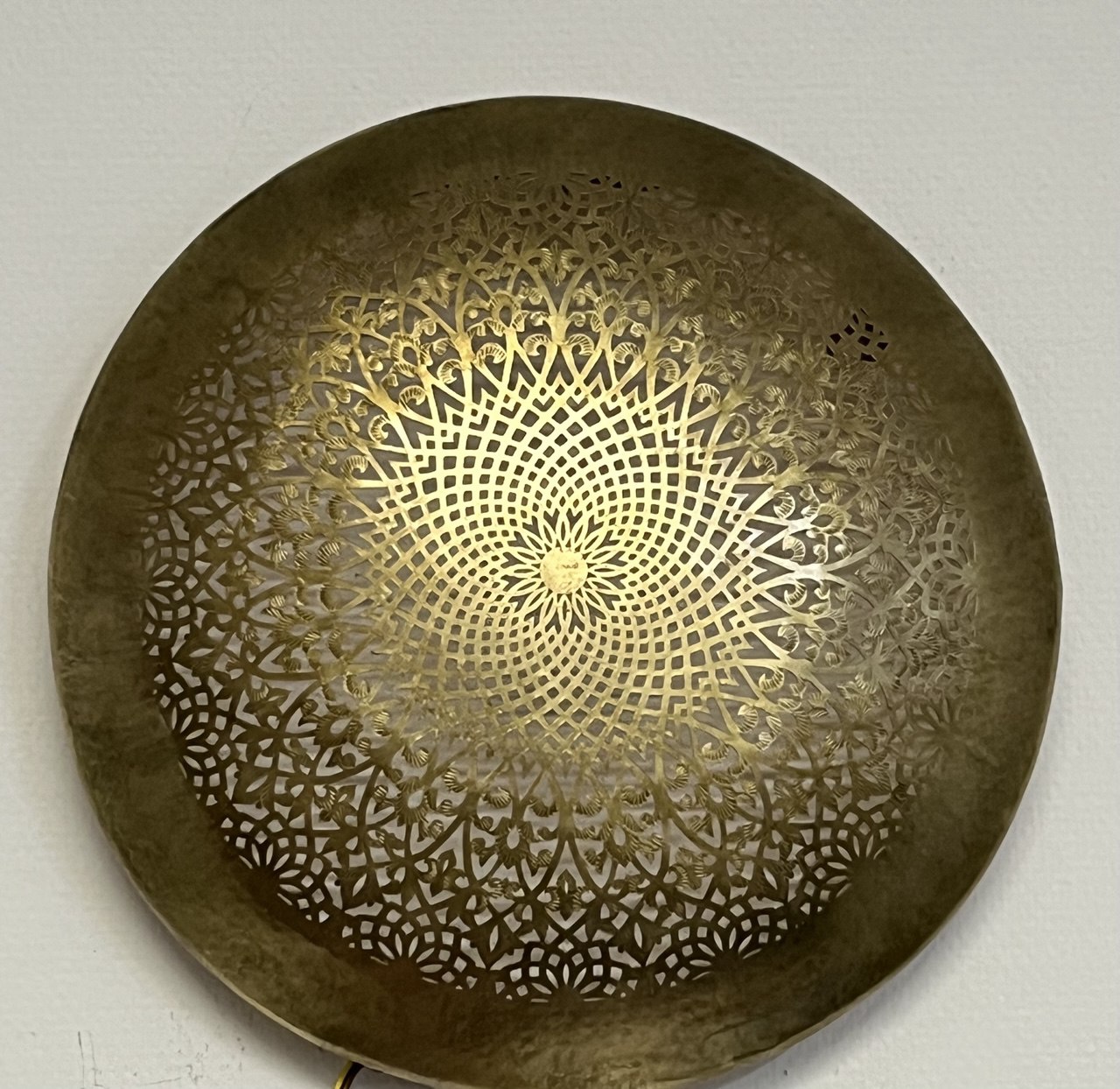 Orientalische Wandlampe Handgefertigte aus Messing 40x40cm Farbe Gold Aus Marrakesch