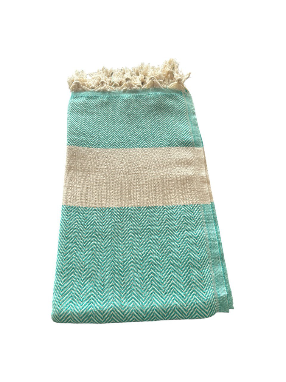 Hamamtuch Pestemal Diamant Deluxe Hamam Strand- und Saunatuch 90 x 180 cm, 100% hellgrünn